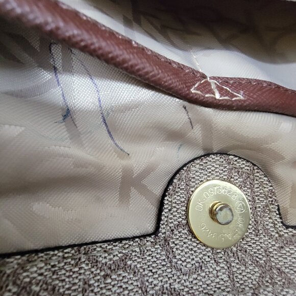 Calvin Klein Logo Jacquard Tote Bag • Brown • Gold Hardware - Picture 14 of 16